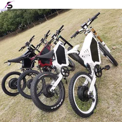 ST 26 Inch Fat Tire Off Road All Terrain Full Suspension Mountain  Electric  Bike 72V 5000W  Top Speed 80-90KM/H