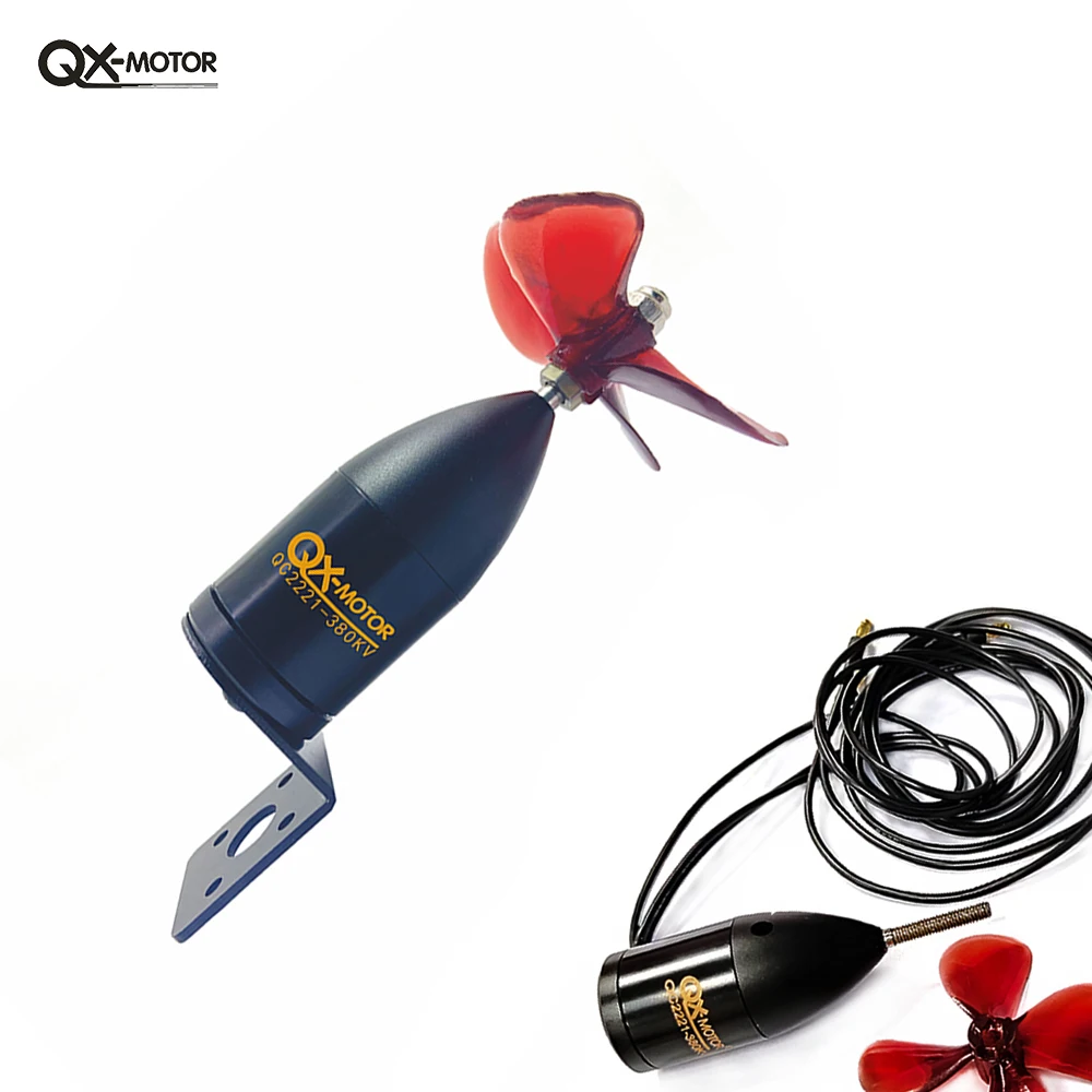 Underwater Thruster QX-MOTOR Waterproof Brushless Motor QC2221 380KV 550KV For Ship Model Toys