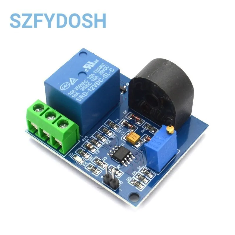 1PCS AC Current Detection Sensor Module 5V 12V 24V Relay Protection Module 5A Over-Current Overcurrent Protection Switch Output