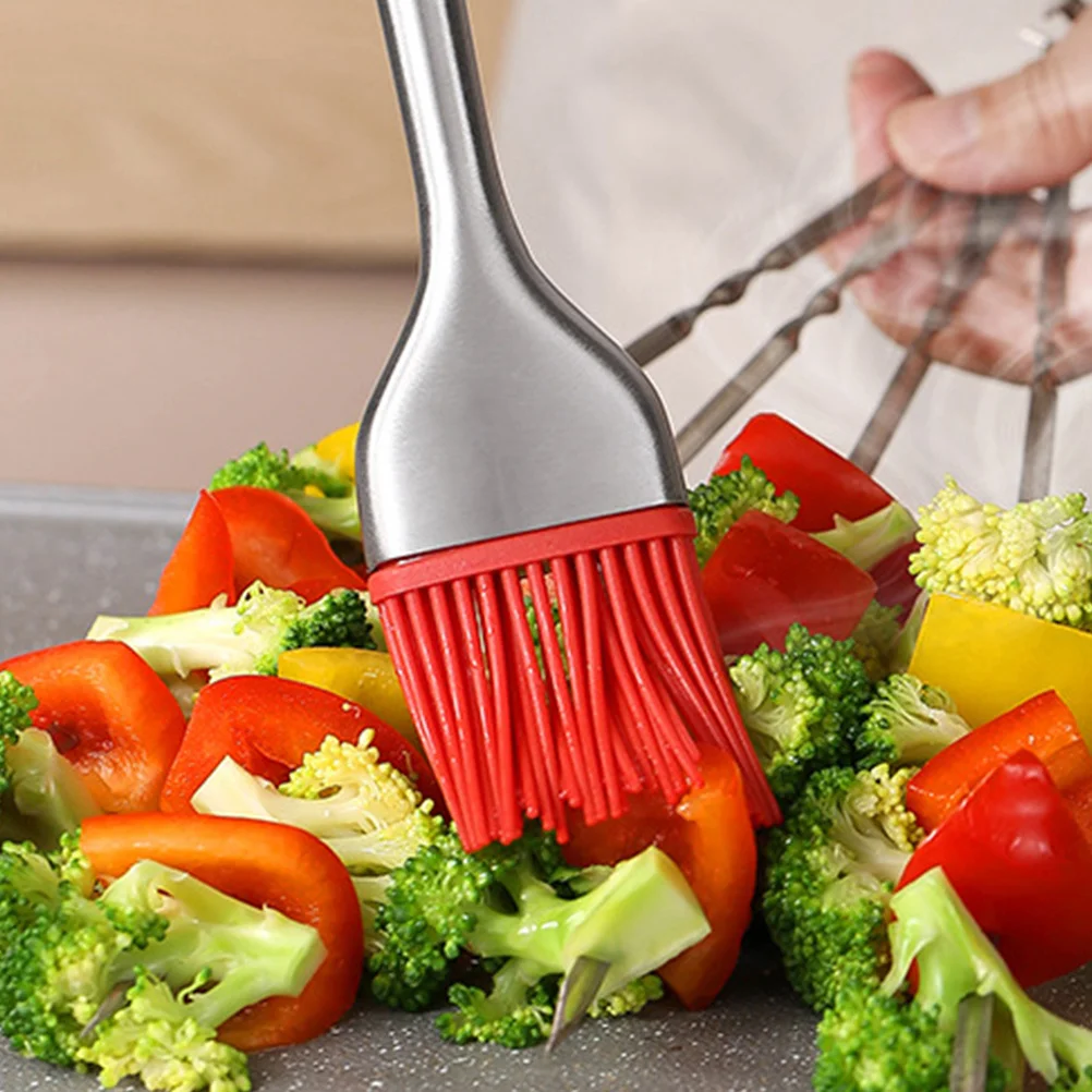 

4pcs Silicone Basting Heads Refill Grilling Oil Brush Replacement Bbq Sauce Brush Cooking Tool Heat Resistant Kitchen Utensil