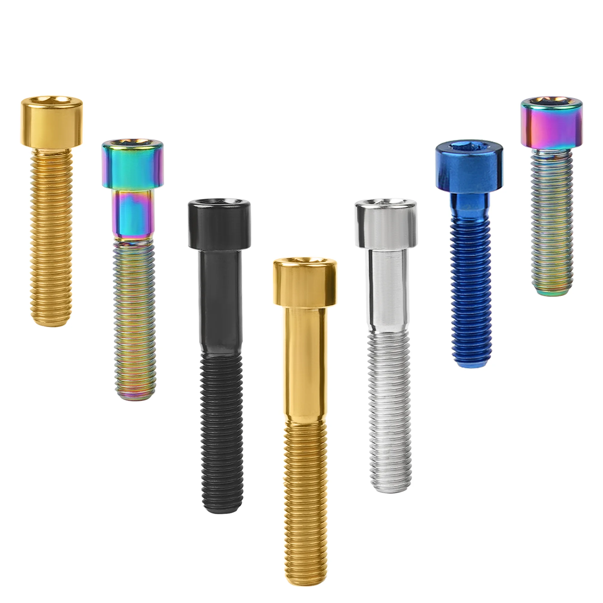 AliExpress Wanyifa  Titanium Bolt M7/M8x15/20/25/30/35/40/45/50/60/70mm Allen Key Head Bolt Screw for Bicycle Motorcycle Car