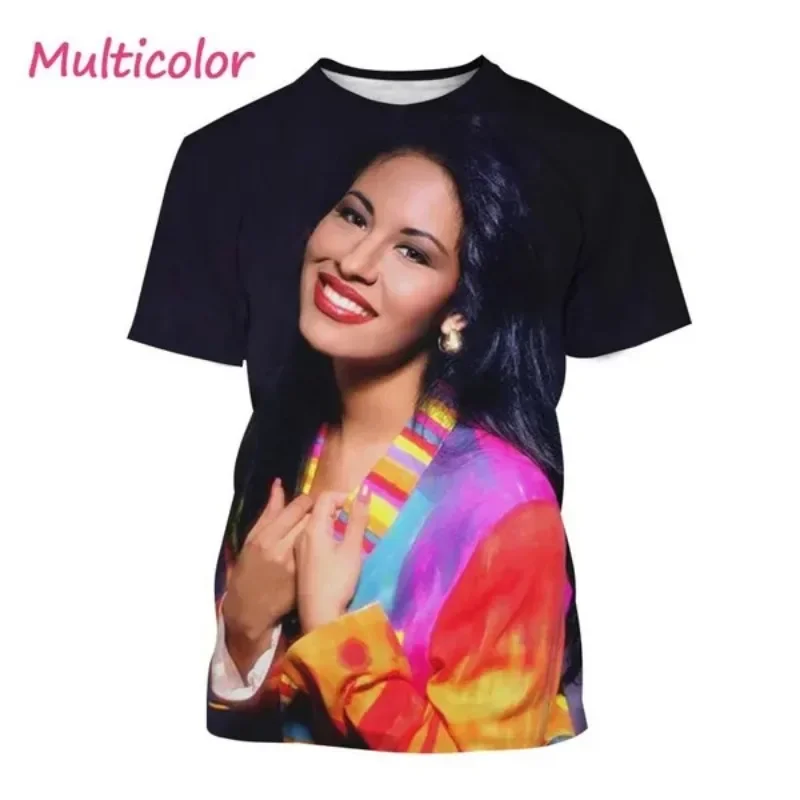 Singer Selena Quintanilla 3D Printed T-Shirt Personality American Female Harajuku Trend Style Street T-Shirt Men's Clothing