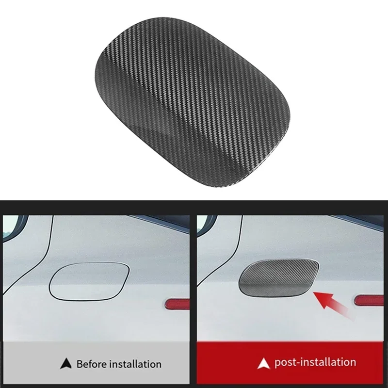 

For Kia Stinger Real Dry Carbon Fiber Exterior Decoration Fuel Tank Oil Gas Cover Trim Modification 2018-2023 Accessories