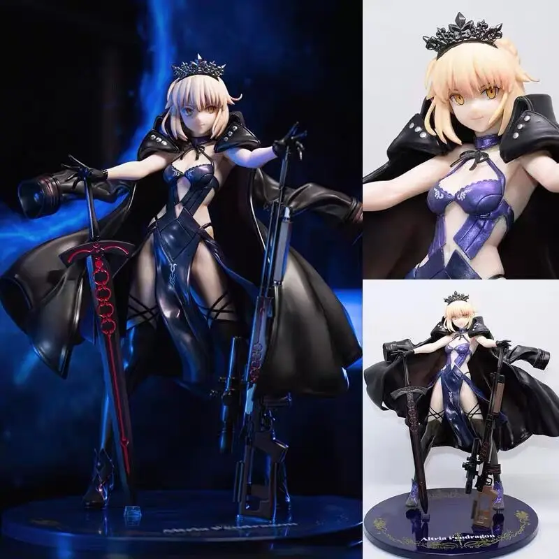 25cm Anime Fate/stay Night Figure Pendragon Saber Alter Pvc Action Figurine Model Doll Toys Collection Children's Birthday Gift