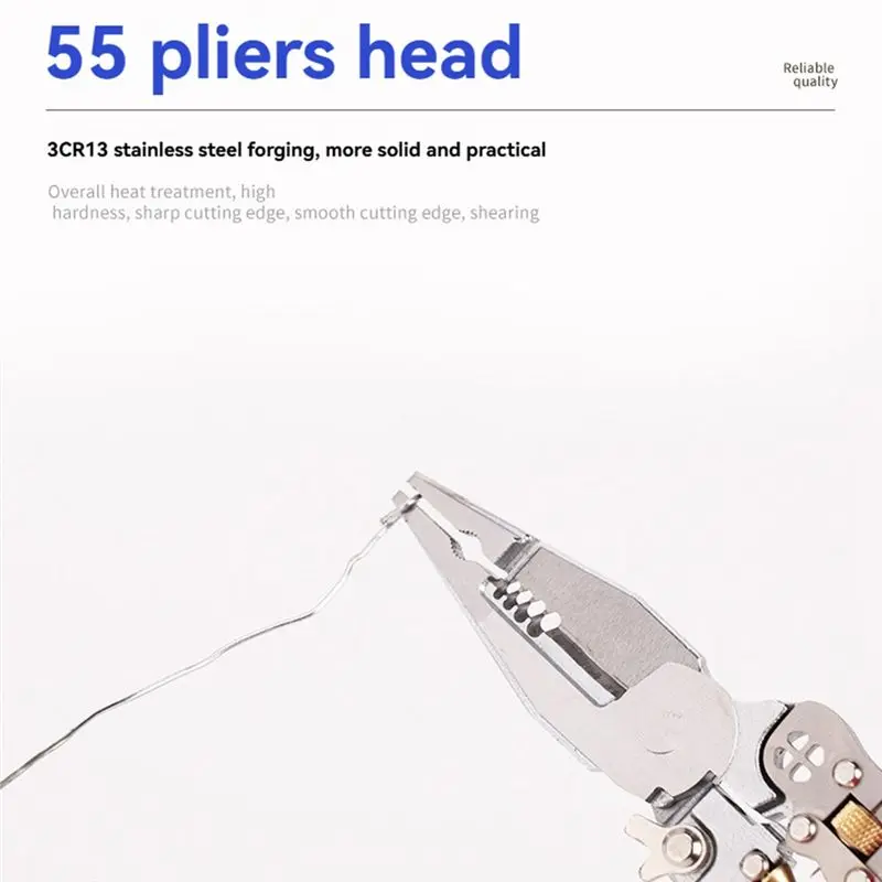 Innovative Electricians Voltage Testing Cable Cutting Scissors Multi-Function Wire Stripper Crimping Pliers