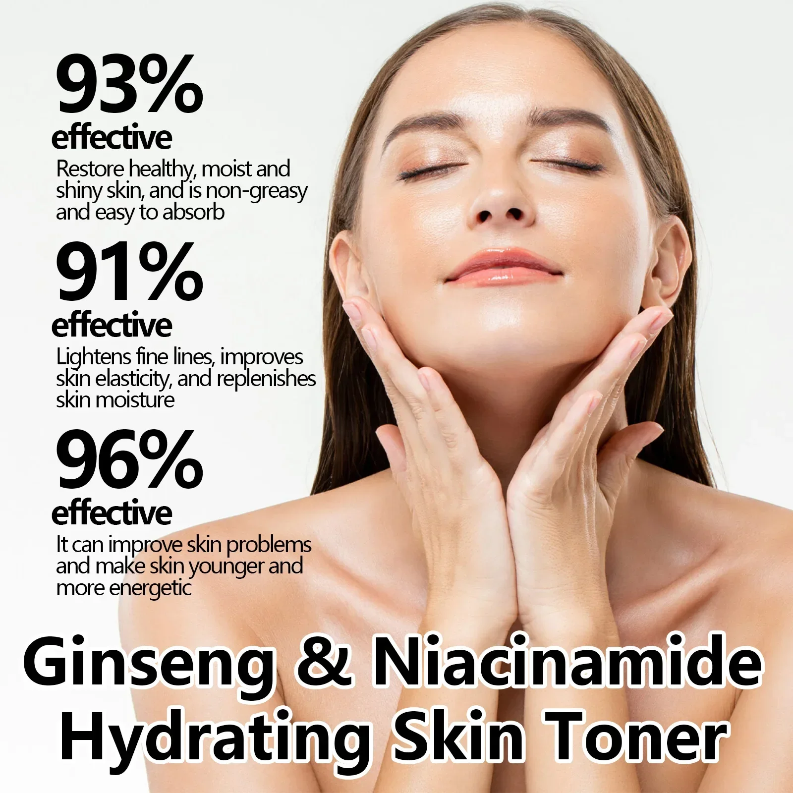 EELHOE Ginseng Facial Toner Moisturizing Oil Control Shrink Pore Acne Remove Wrinkles Serum Whitening Face Skin Care Toner Water