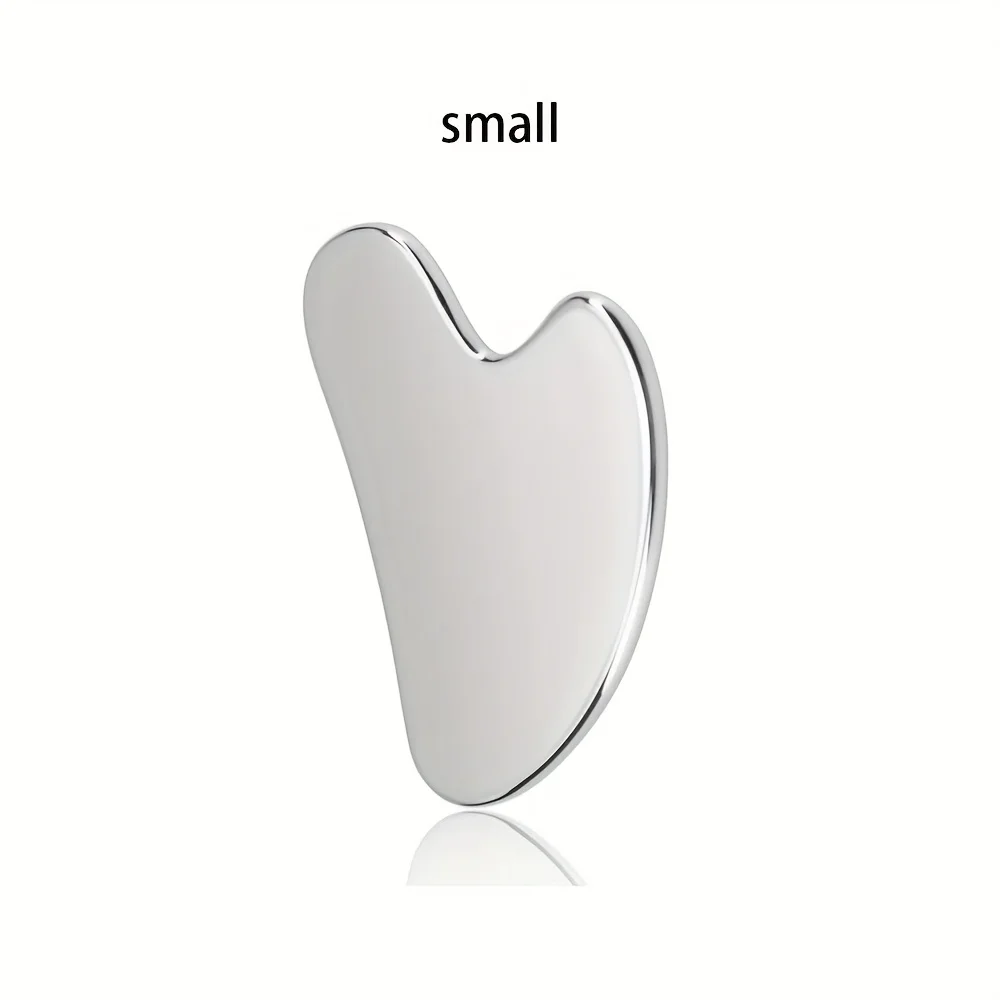 مهدئ وتبريد، جهاز تدليك الوجه غوا شا من الفولاذ المقاوم للصدأ - أداة تبريد العين والوجه لشد الفك والاسترخاء