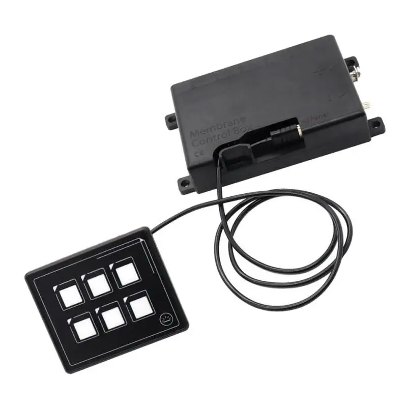 Black Membrane Control Panel PETG Backlight ON OFF Waterproof Switch Box with Stickers for Truck Boat