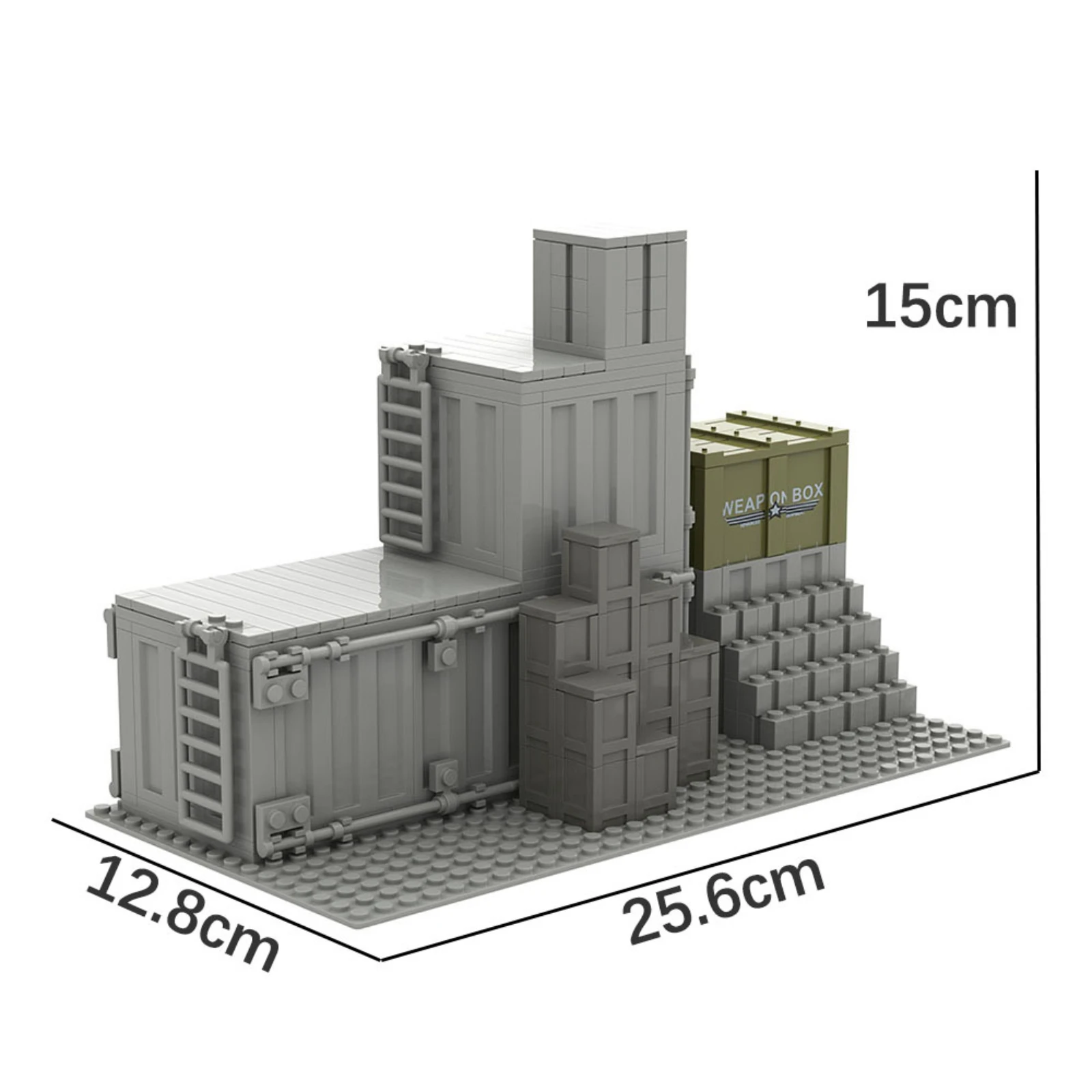 Military Base Building Blocks Set Compatible Small Particle DIY Scene Construction Toy with Transportation Warehouse Models MOC