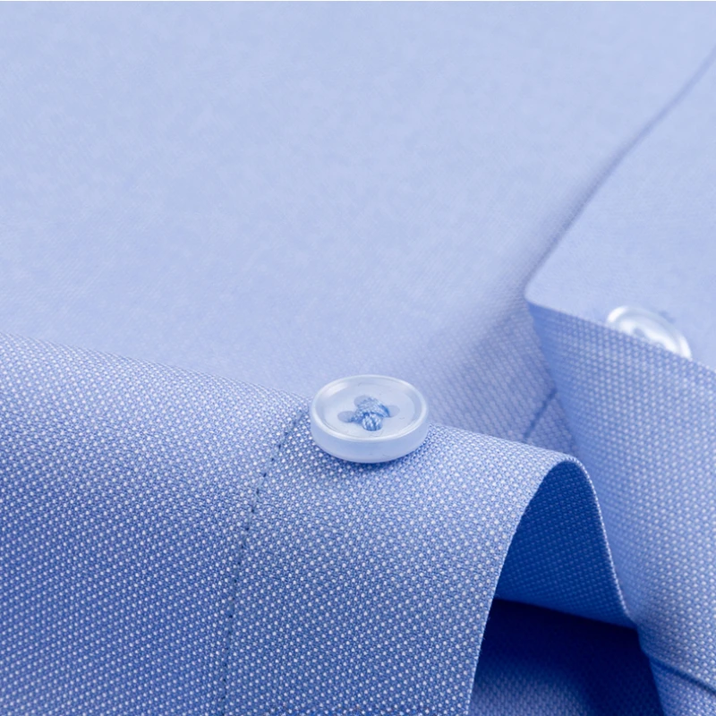 

Non-Iron Anti-wrinkle Oversized Long Sleeve Shirt Men Business Work Man Shirts Long Sleeve blue White Shirt Man Short Sleeves