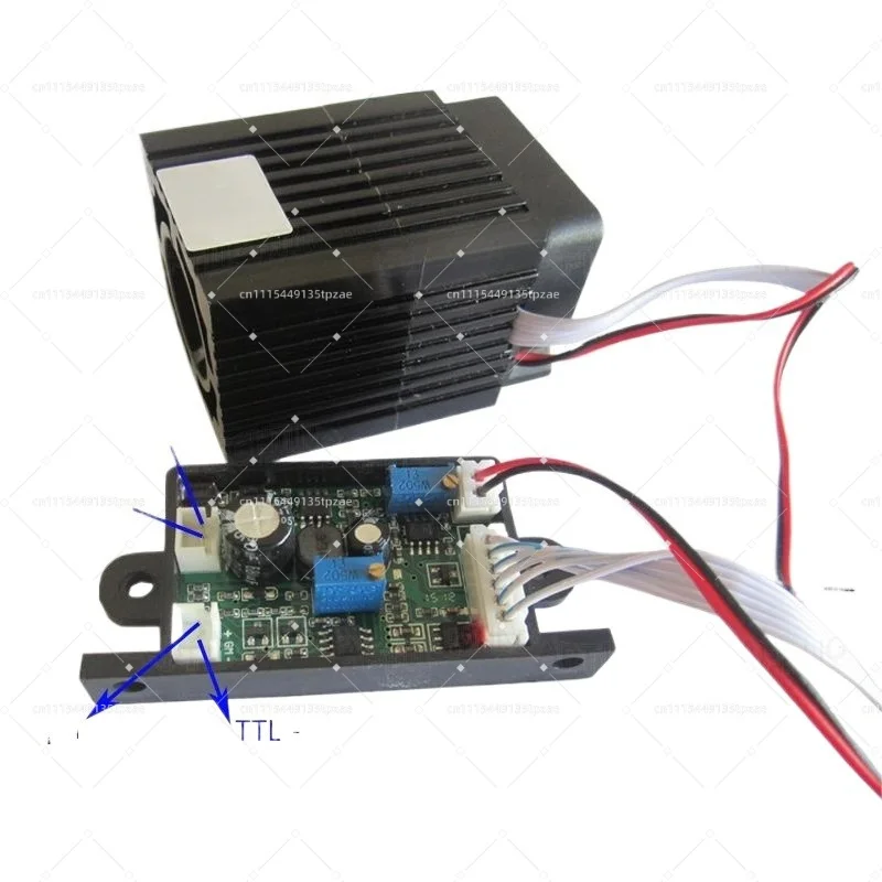 Mini 520nm 300mW Green Focusable Optical Head DC12V TTL Drive For Industrial Locating & Stage Lighting Accessory