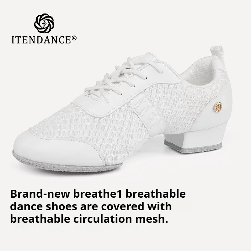 UK Latin Dance Shoes Women Professional Teacher Breathe 1 Breathable Soft Sole Comfortable Adult Practice Training Dancing Shoes