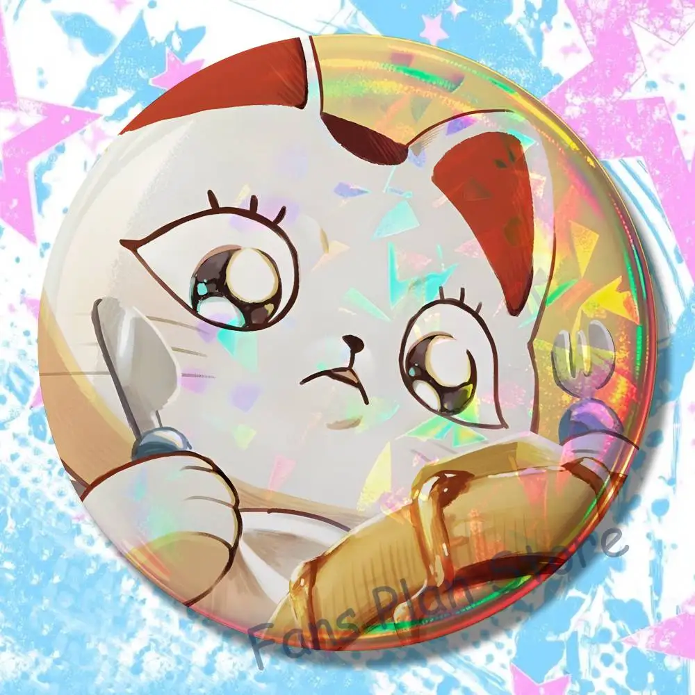 T-Turbo Granny Cat Badges Creative Tinplate Button Pins Brooch Creative Quotes Badge Clothes Backpack Jewelry Gift Merchandise