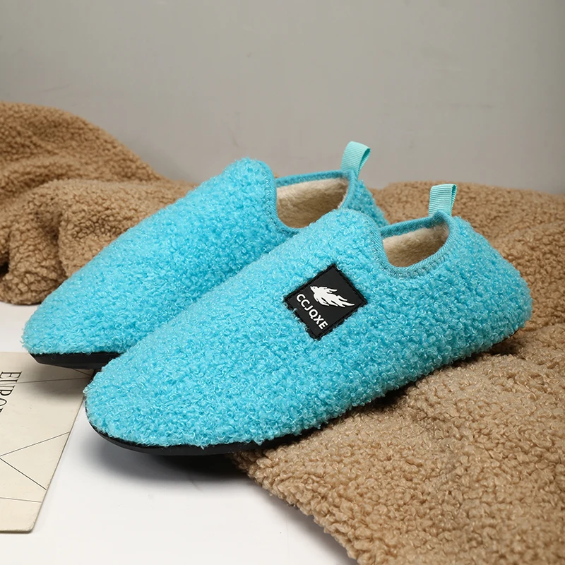 MAEDEF Cotton Slippers For Men Non-Slip Indoor Outdoor Shoes Soft Comfortable Slippers Lightweight Walking Shoes Winter Slippers
