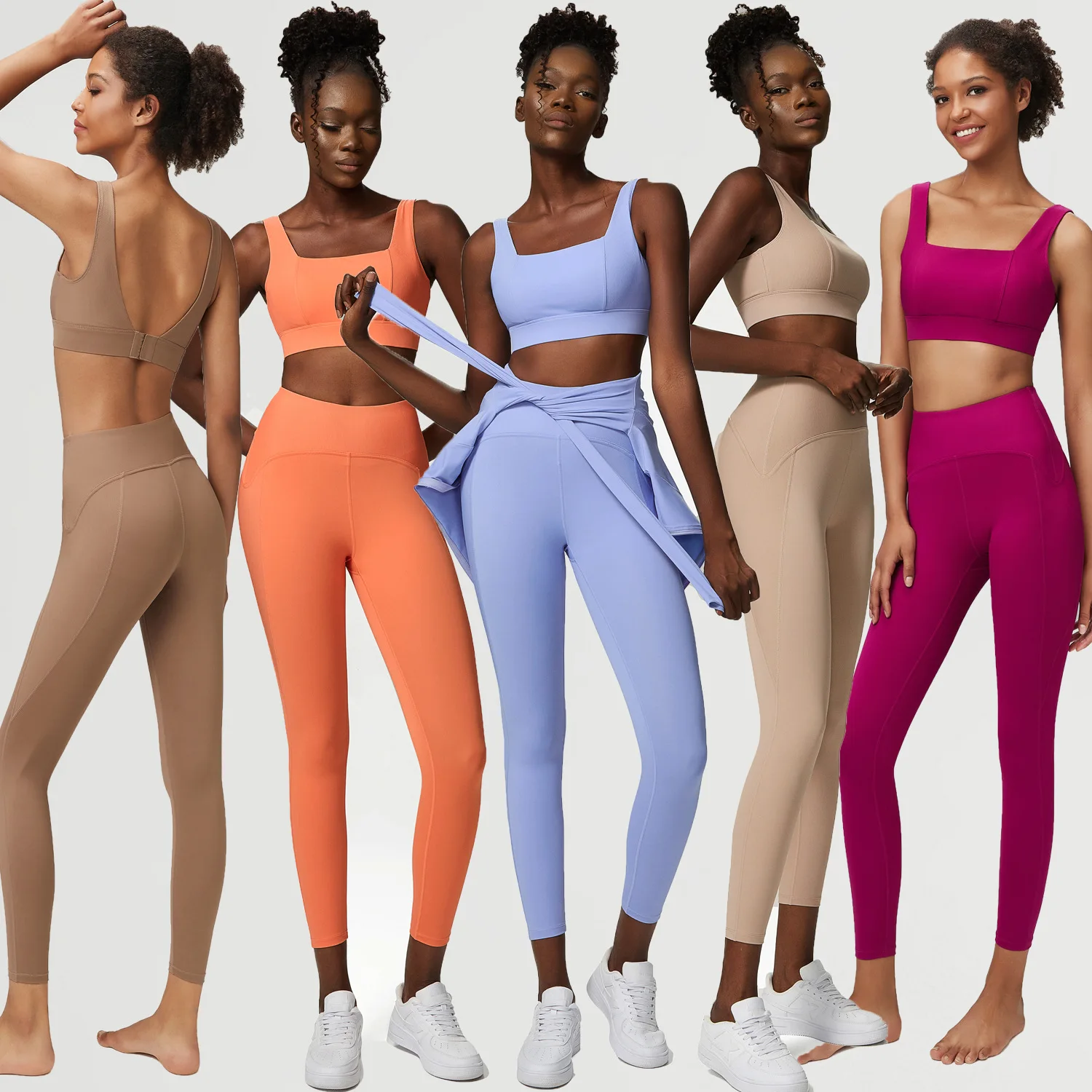

Maxdutti Yoga Suit Set, Women's Nude Fitness Suit Set, Yoga Sportswear Set