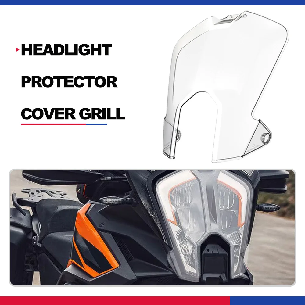 

For KTM 1290 Super Adventure R S 2021 2022 2023 2024 Motorcycle Head Light Protection Acrylic Headlight Protector Guard Cover