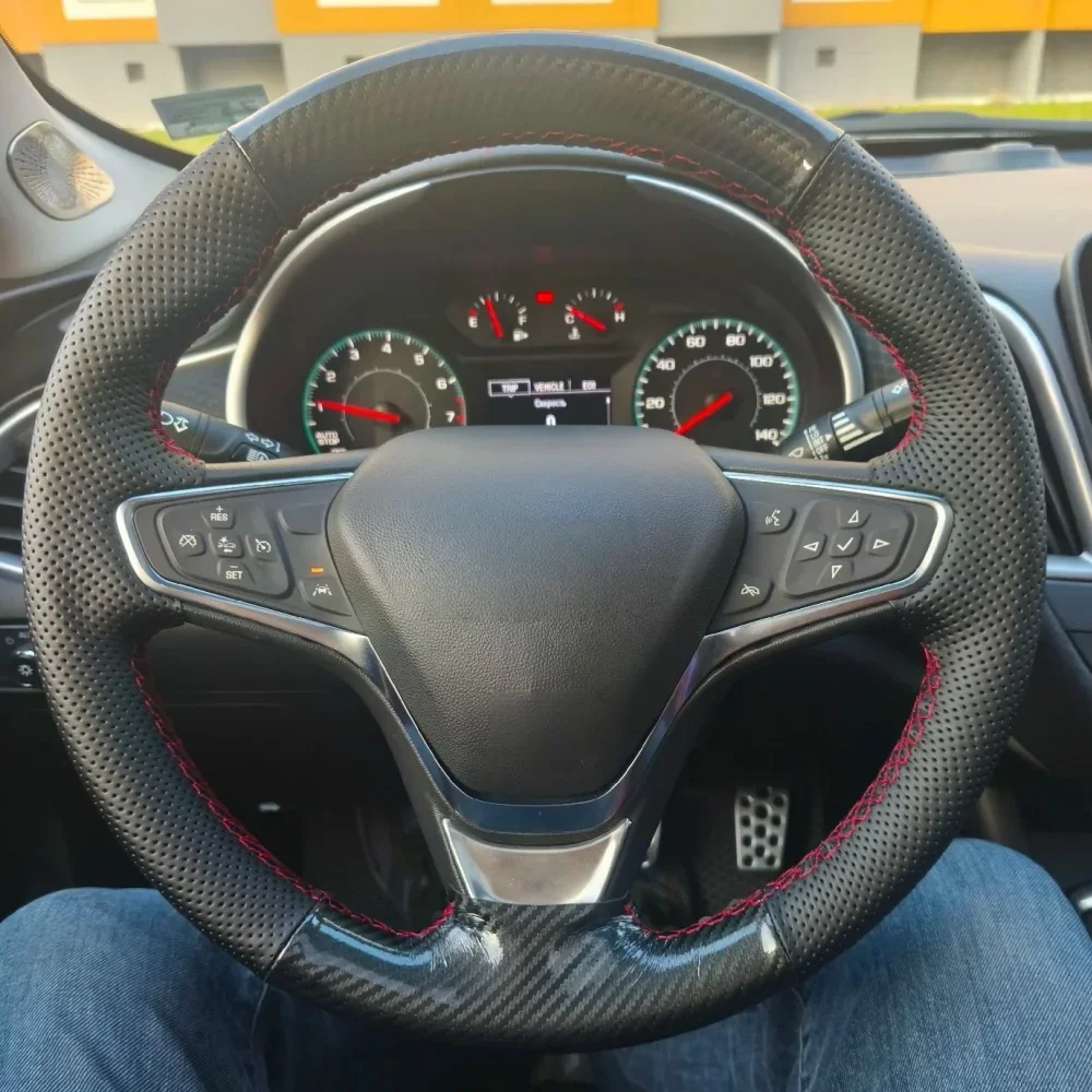 

Customized Car Steering Wheel Cover Malibu XL 2016 2017 Equinox 2017 2018 Car Accessories Steering Wrap For Chevrolet Equinox