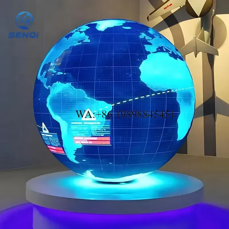 WMWMNU High Quality Shaped LED Globe Screen Globe Diameter 1m 1.5m 2m Sphere Display P2 P2.5 for Exhibition