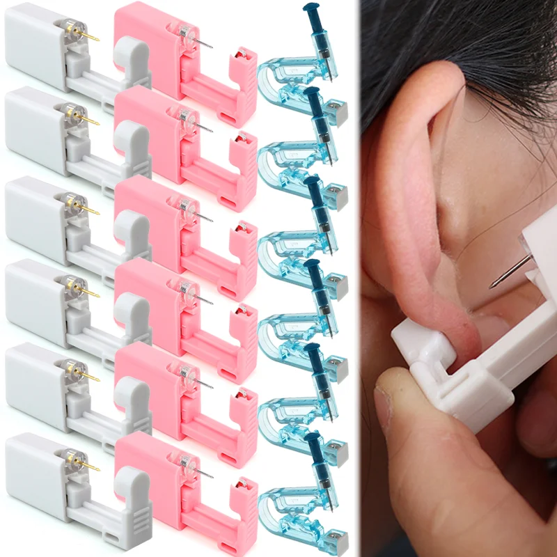 1/3PCS Disposable Safe Sterile Ear Piercing Unit Cartilage Tragus Helix Piercing Gun Piercer Tool Machine Kit Stud Body Jewelry image 3