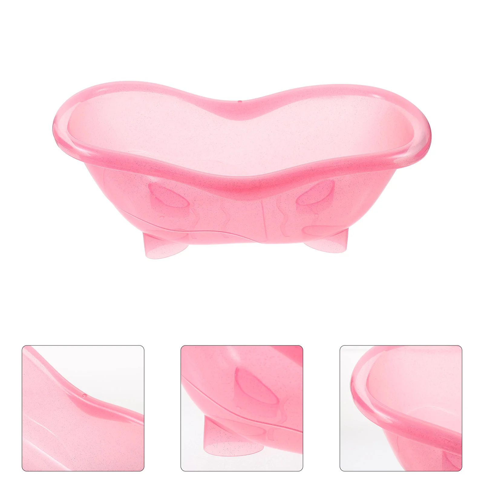 Bathroom Pretend Play Toy House Accessories Dollhouse Bathtub Plastic Tiny