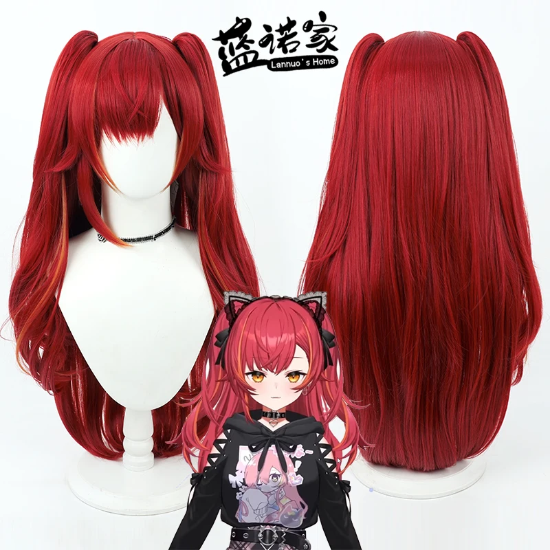 Virtual YouTube Vtuber Tsuna Nekota Cosplay Wig Halloween Carnival Party Props Synthetic Hair Heat Resistant Fiber + Wig Cap