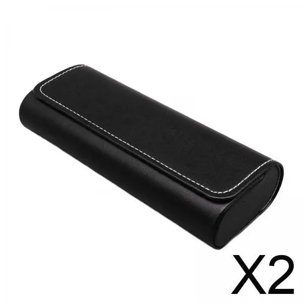 حافظة نظارات من جلد البولي يوريثان، منظم ضد الغبار، صندوق تخزين النظارات الشمسية، حامل نظارات للسفر والمنزل