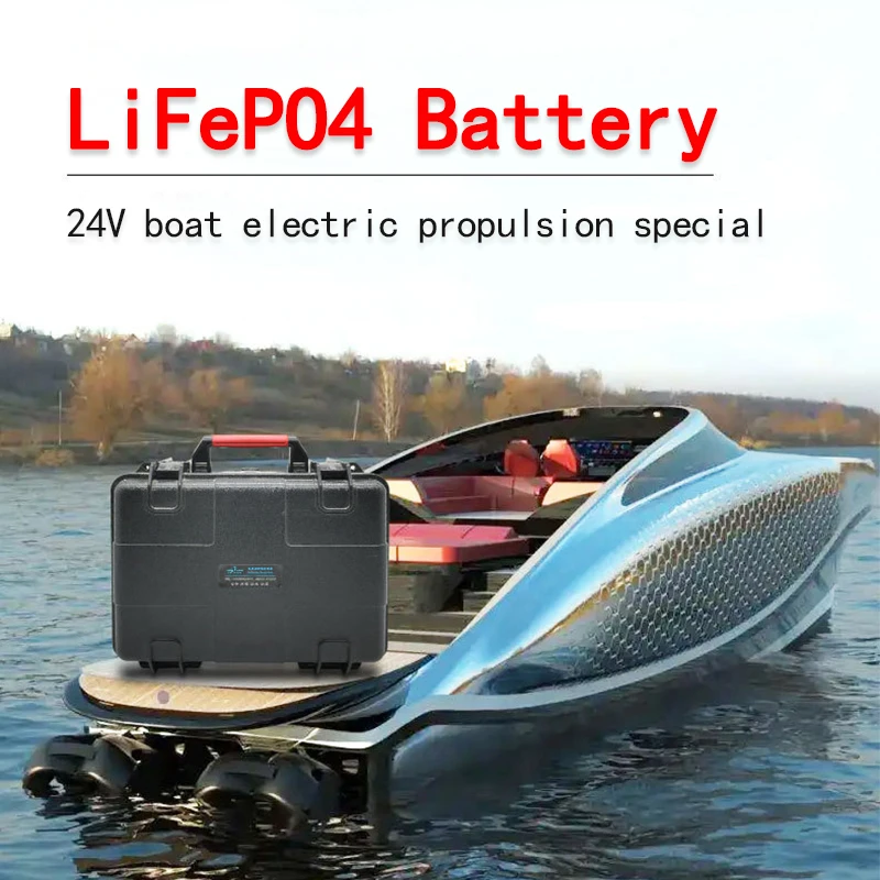 waterproof 80Ah 24v 100ah lifepo4 battery 60Ah 150Ah 24V 50ah lithium for Trolling Motor Fishing Inflatable Boat camping EV