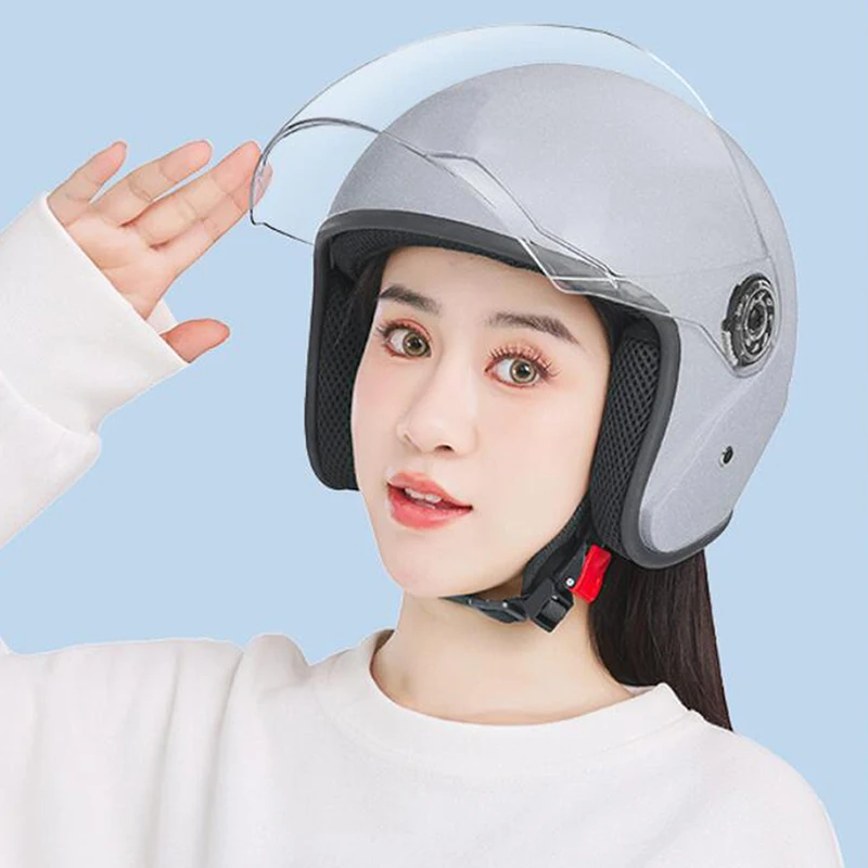

Safe Helmets with Lenses for Male and Female Electric Ride: Ventilated & Adjustable for Four Seasons Comfort