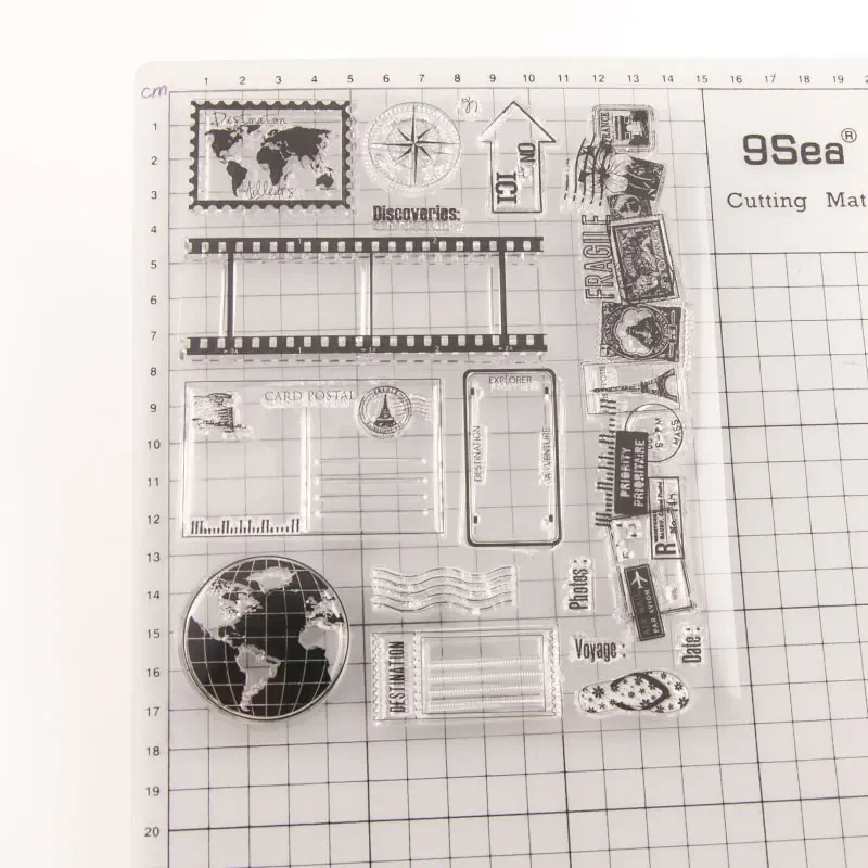 World Travel Journey Clear Stamps for DIY Scrapbooking Card Rubber Stamp Making Photo Album Crafts Template Decor New Stamps