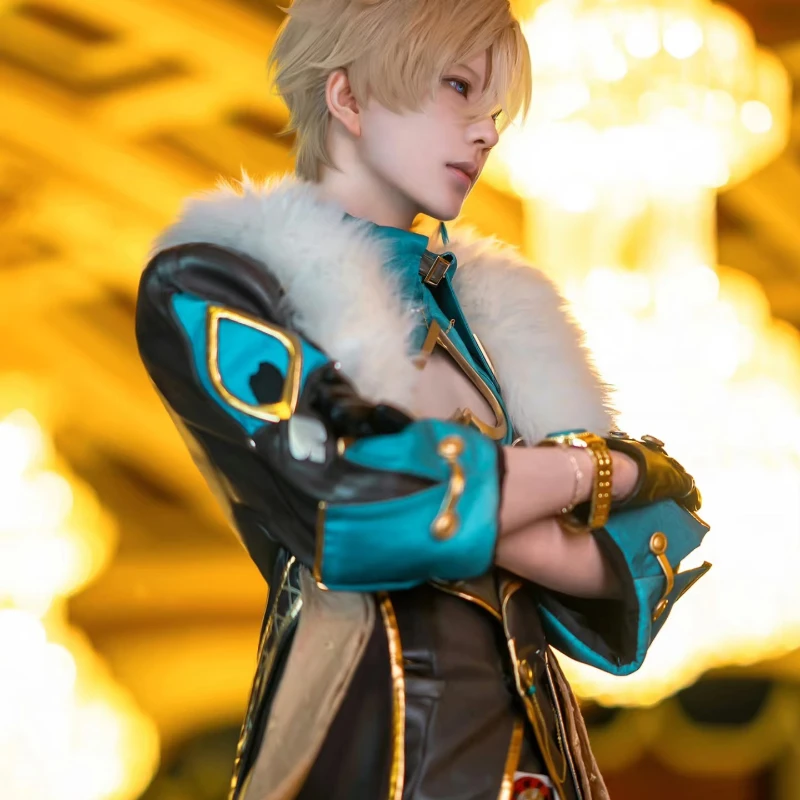 لعبة هونكاي ستار رايل افينتورين أزياء تنكرية شعر مستعار نظارات مجموعة كاملة من ملابس لعب الأدوار الأنيمي حفلة كرنفال الهالوين