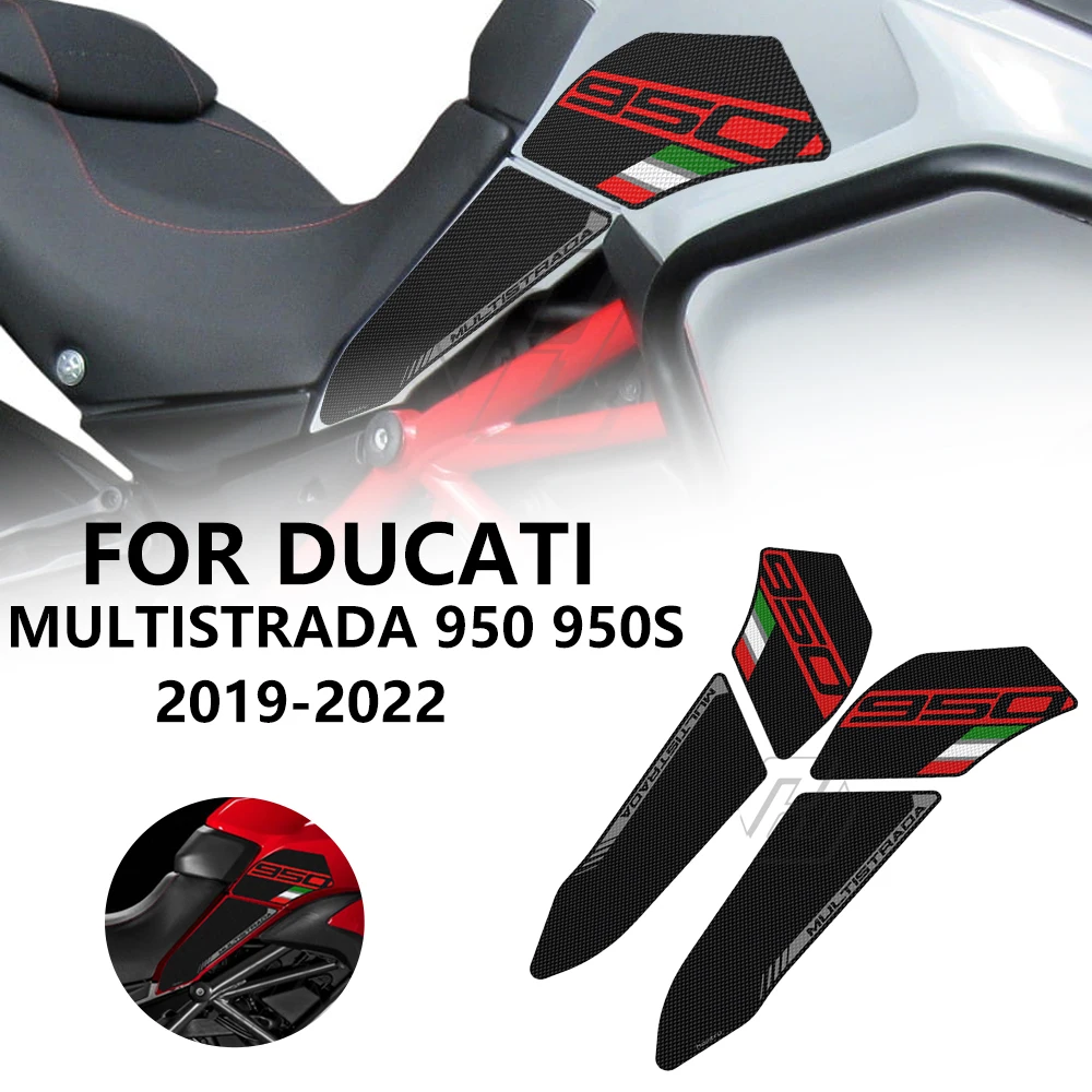 

For Ducati Multistrada 950 950S 2019 2020 2021 2022 Anti-slip Side Tank Pad Motorcycle Protection Stickers Knee Grip Mat