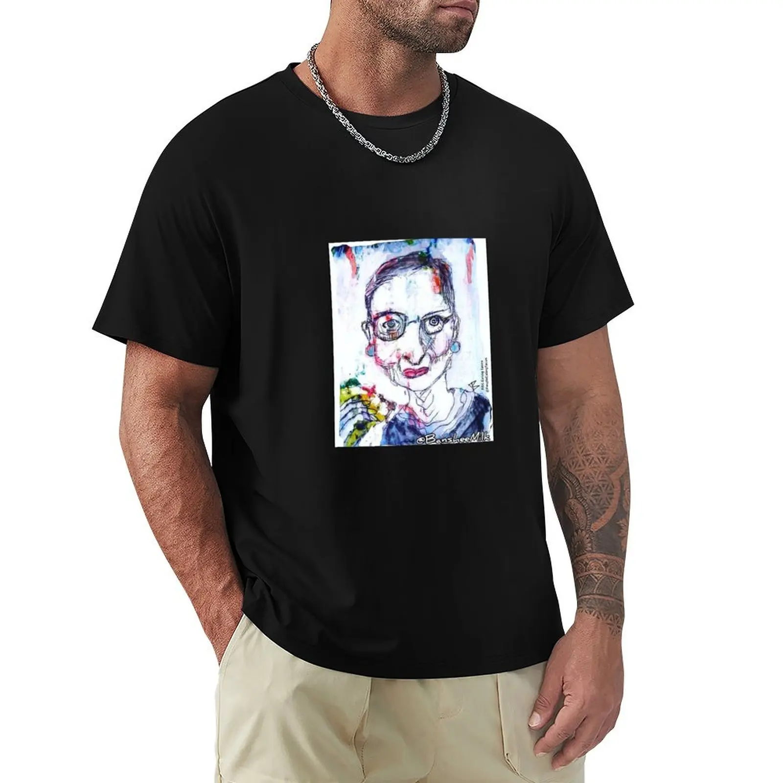 RBG Eating Tacos T-Shirt Casual Daily Wear Short Sleeve Top