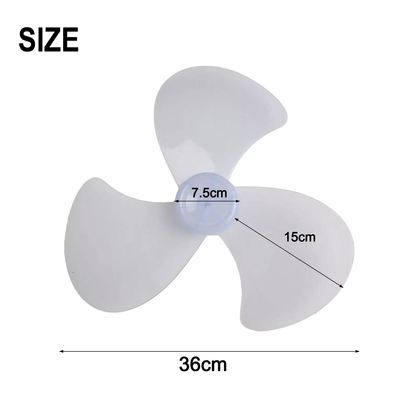 3 Leaves Plastic Fan Blade Electric Fan Accessories Household Fan Blade For Standing Pedestal Fan Suitable For 16 Inch/400mm Fan