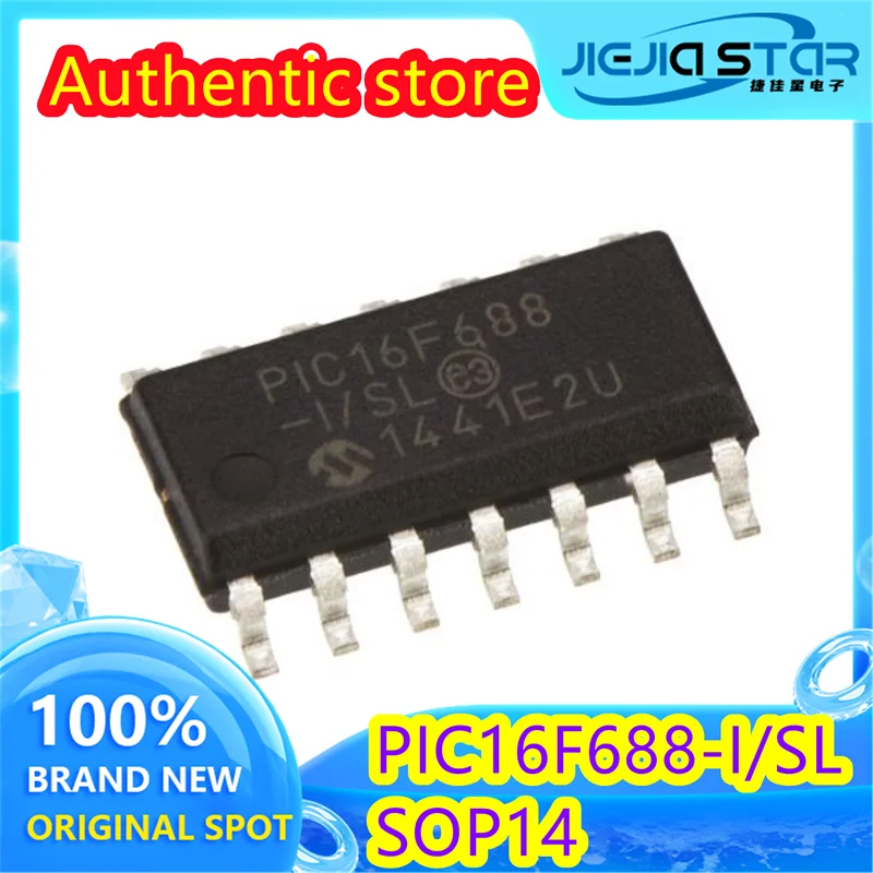 

(2/30 pieces) PIC16F688-I/SL PIC16F688 embedded microcontroller SOIC14 package MCU chip original authentic spot delivery fast