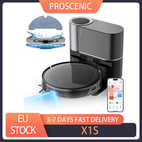 Proscenic X1S Robot Vacuum Cleaner with Mop, 3000 Pa suction power, 2-in-1 Tank, 2.5L dust bag, App and voice Control