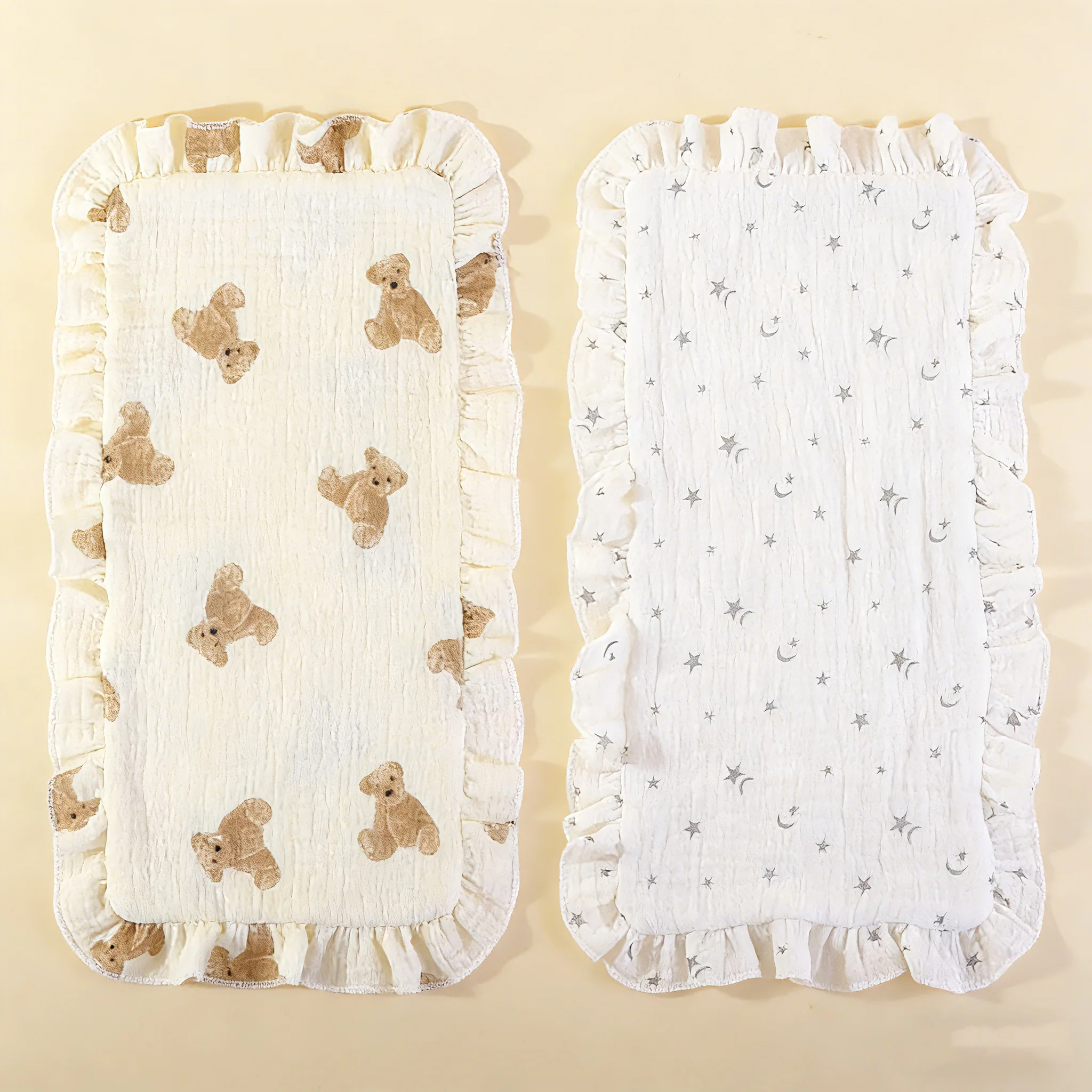 2 baby burp blankets, soft cotton, drool bibs, suitable for newborns, unisex, baby feeding supplie