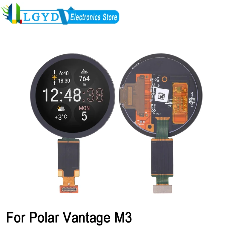 1,28-дюймовый AMOLED ЖК-экран для часов Polar Vantage M3, дигитайзер сенсорного экрана, ремонт, запасная часть 1,28-дюймовый AMOLED ЖК-экран для часов Polar Vantage M3, дигитайзер сенсорного экрана, ремонт, запасная часть
