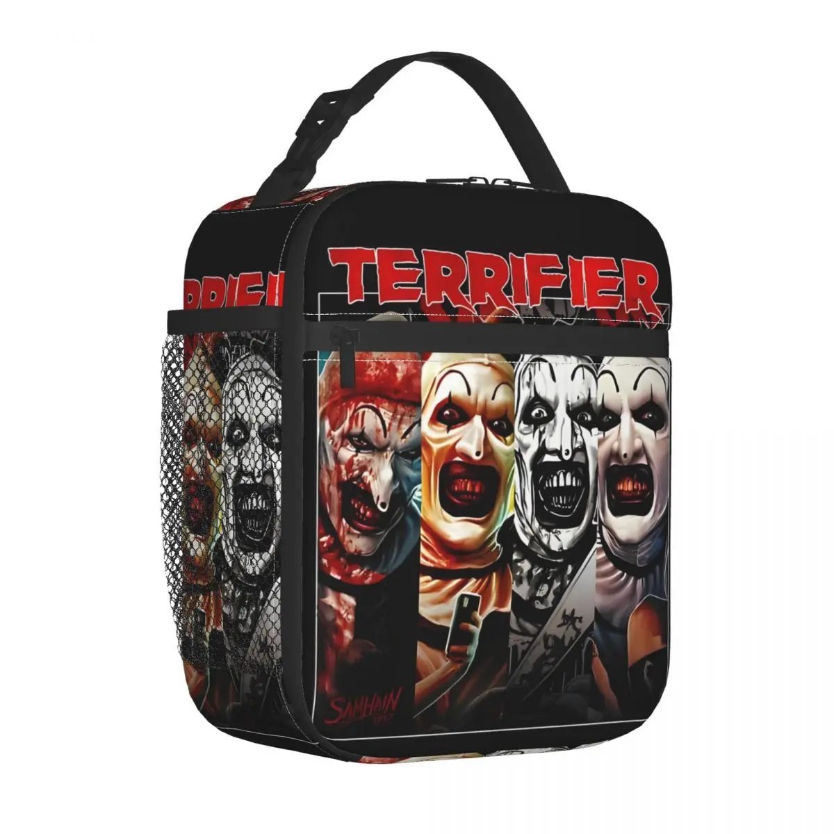 Terrifier Clown Faces Insulated Lunch Bags Cooler Bag  Lunch Container High Capacity Lunch Box Tote Girl Boy Office Travel