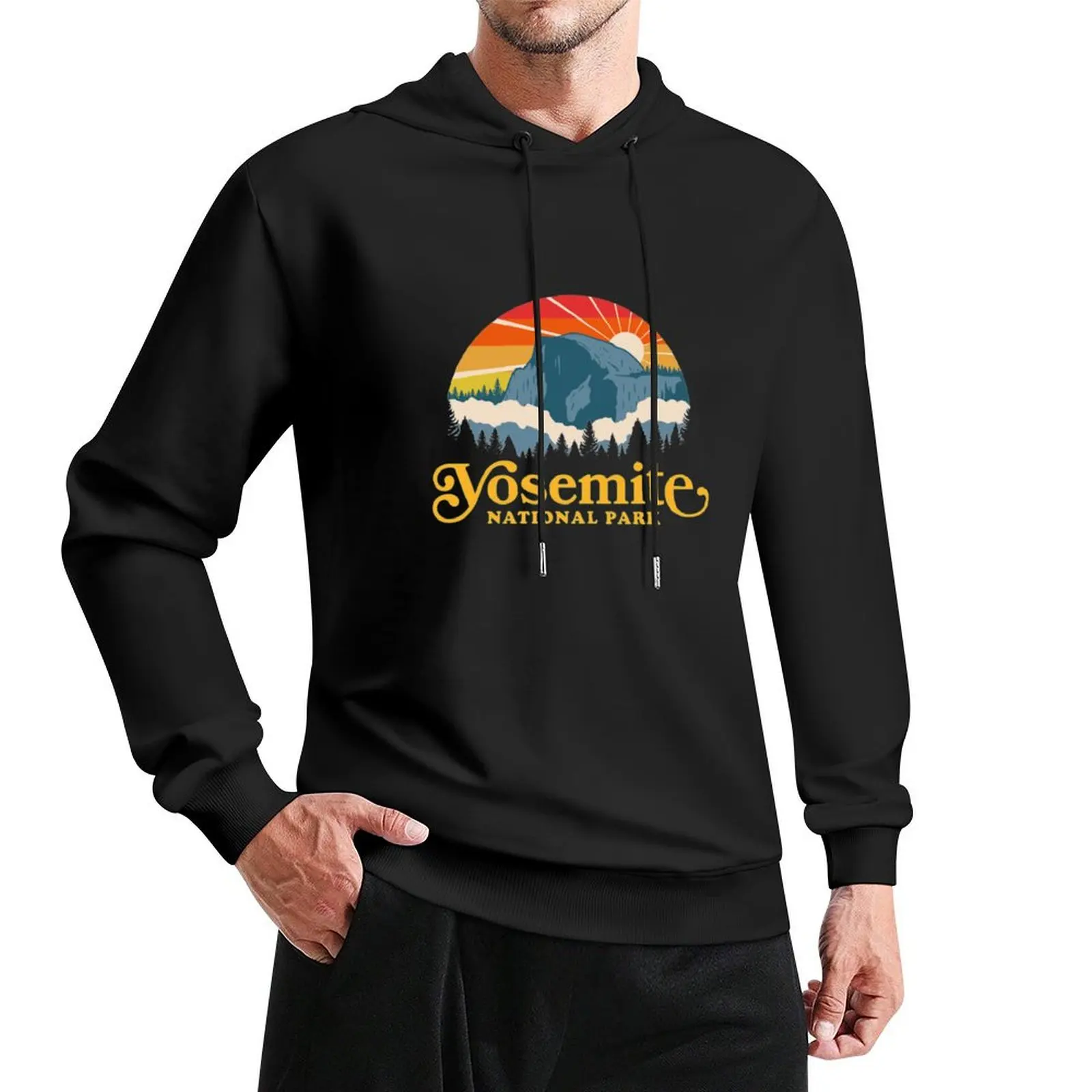 Yosemite National Park Retro Nature Hiking Tshirt Pullover Hoodie autumn clothes designer hoodies