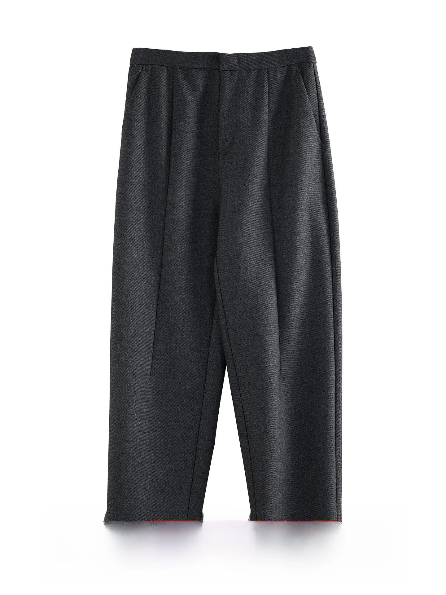 

Женские повседневные брюки с высокой талией, свободные, модные, простые, теплые, универсальные, конусообразные, зимние 2025, из смесового полиэстера