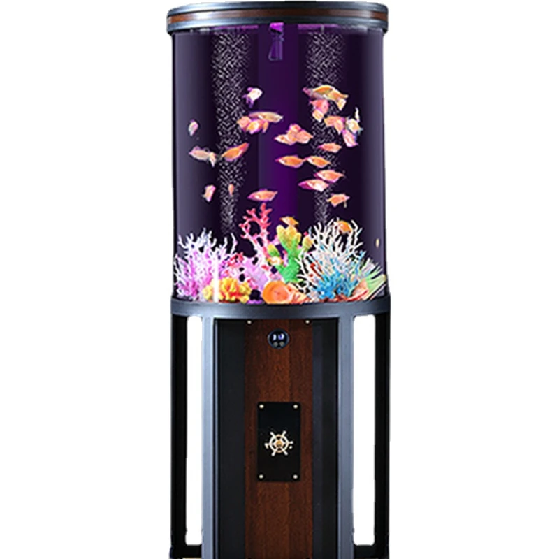 

CX Semicircle Living Room Small Fish Tank Change Water Acrylic Floor Fish Tank Aquarium