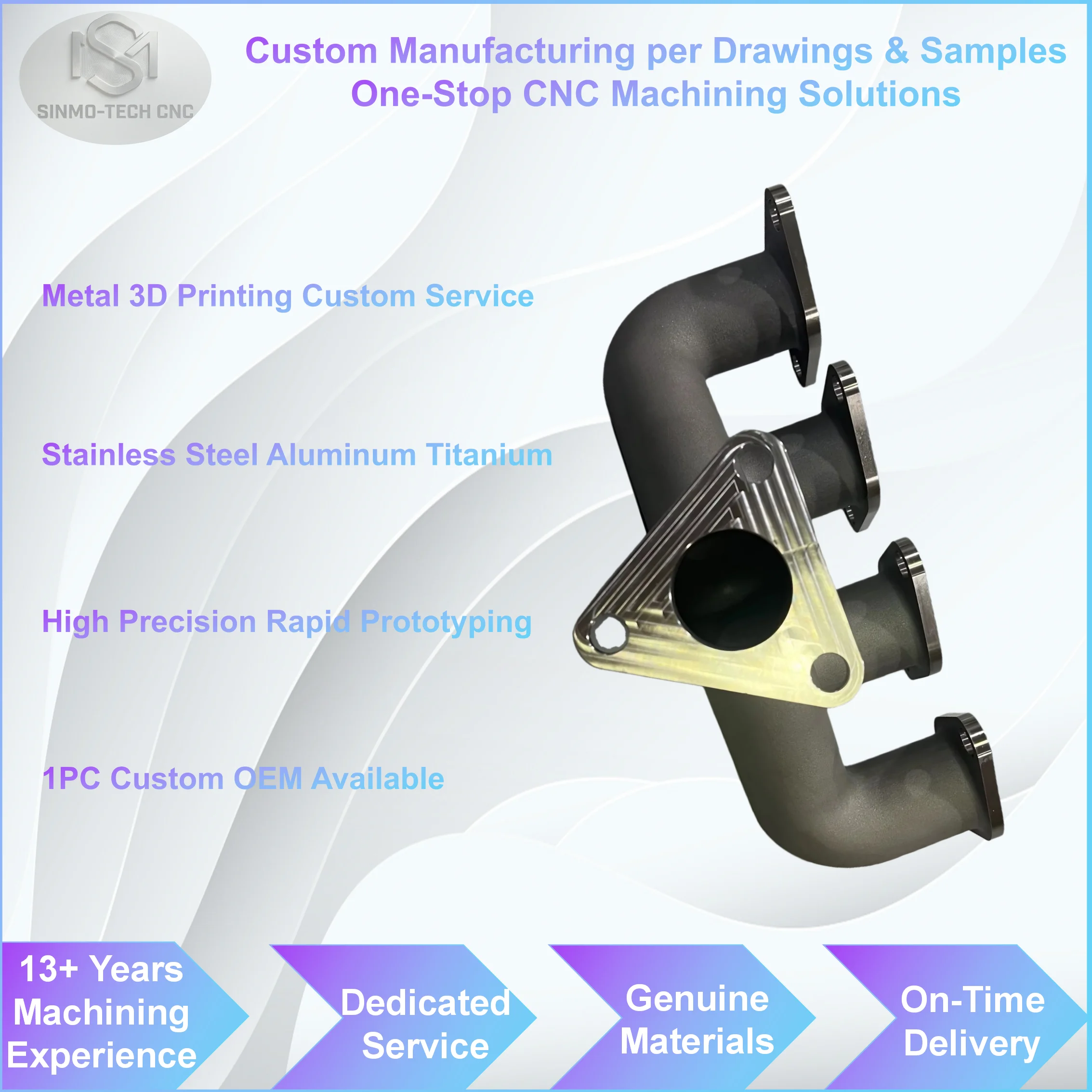 Industrial Metal 3D Printing Custom Service High Precision Alloy Printing OEM Custom Parts