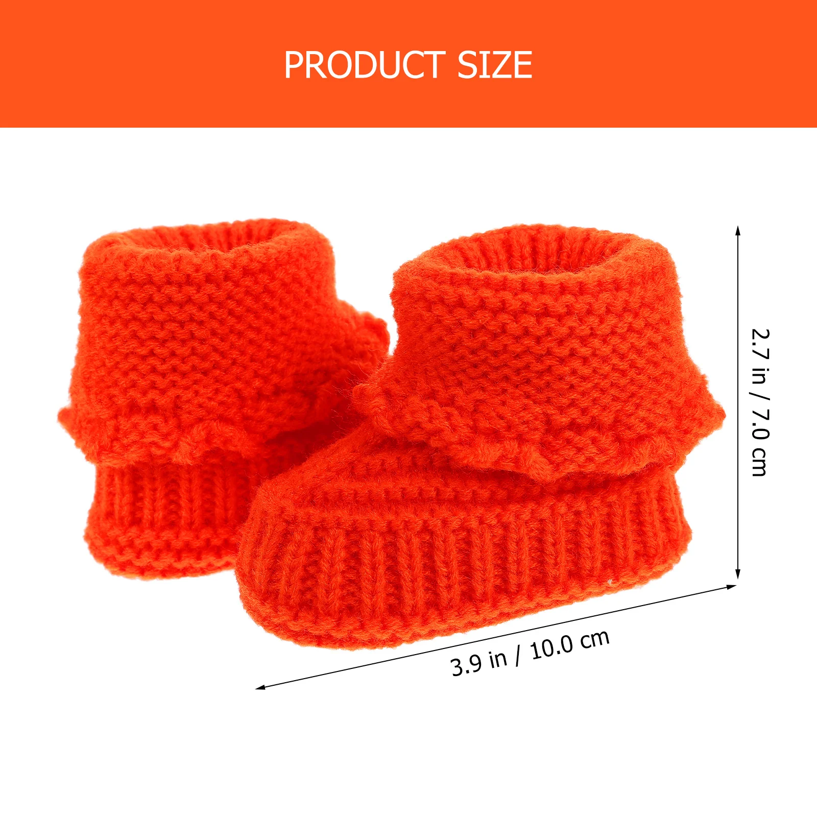 1 ペアベビーウール糸かぎ針編みブーツ手作りニット靴新生児暖かいソフト冬靴ベビーかぎ針編み靴