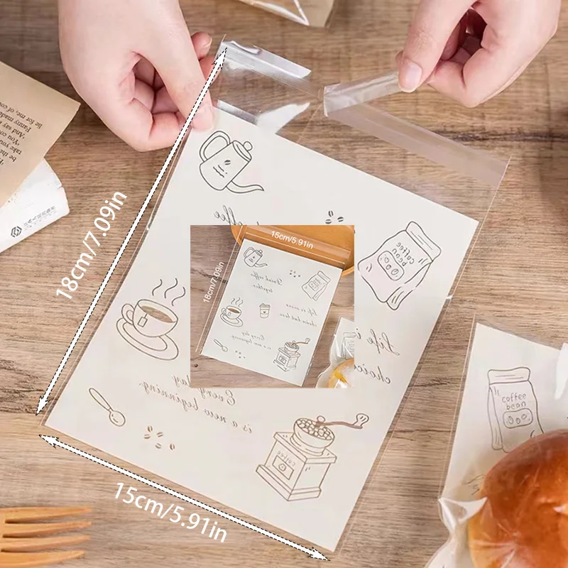 أكياس خبز من الدرجة الغذائية 100 عبوة - أكياس بلاستيكية شفافة قابلة للإغلاق للمخبوزات والخبز المحمص والمعجنات وقفل نضارة ذاتي الغلق (8 × 10 بوصة)