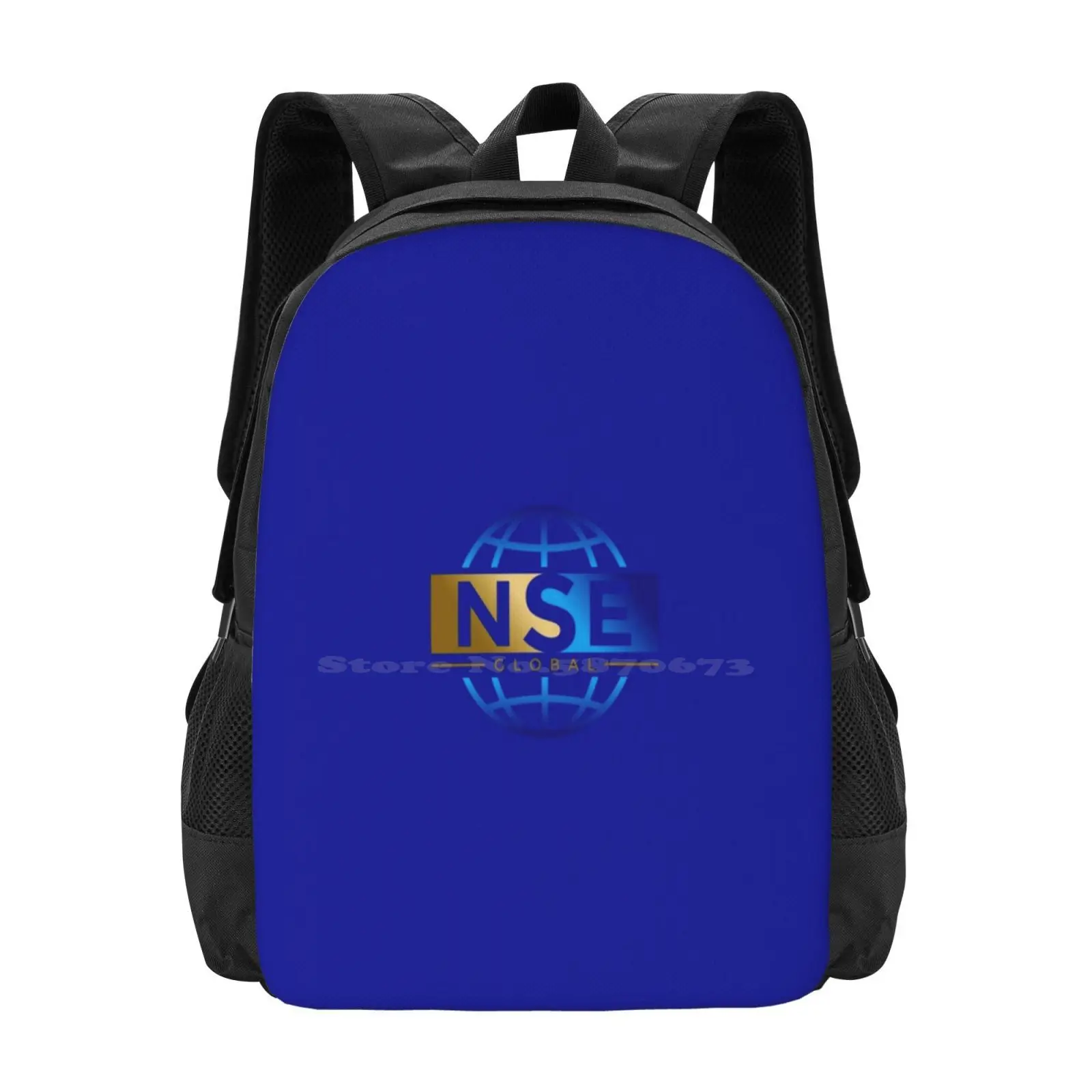 Nse Global Navy / Gold Fashion Pattern Design Travel Laptop School Backpack Bag Global Environment Solutions Climate Change