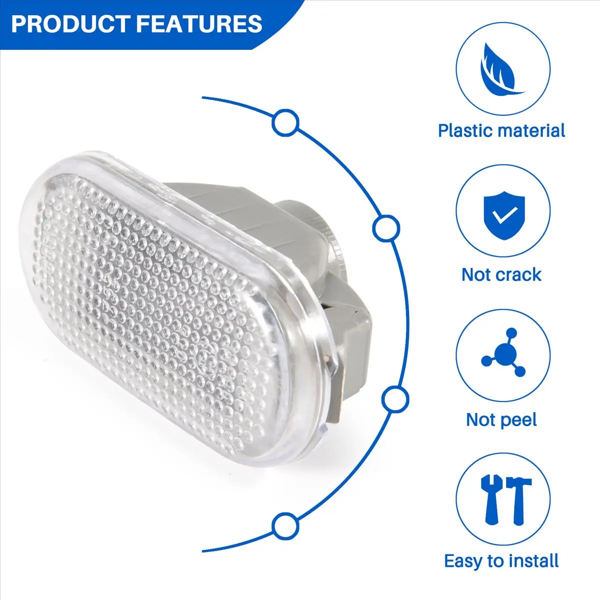 #99B Car Side Marker Light Fender Light Repeater Lamp Indicator,Fender Side Marker Light,(plastic)