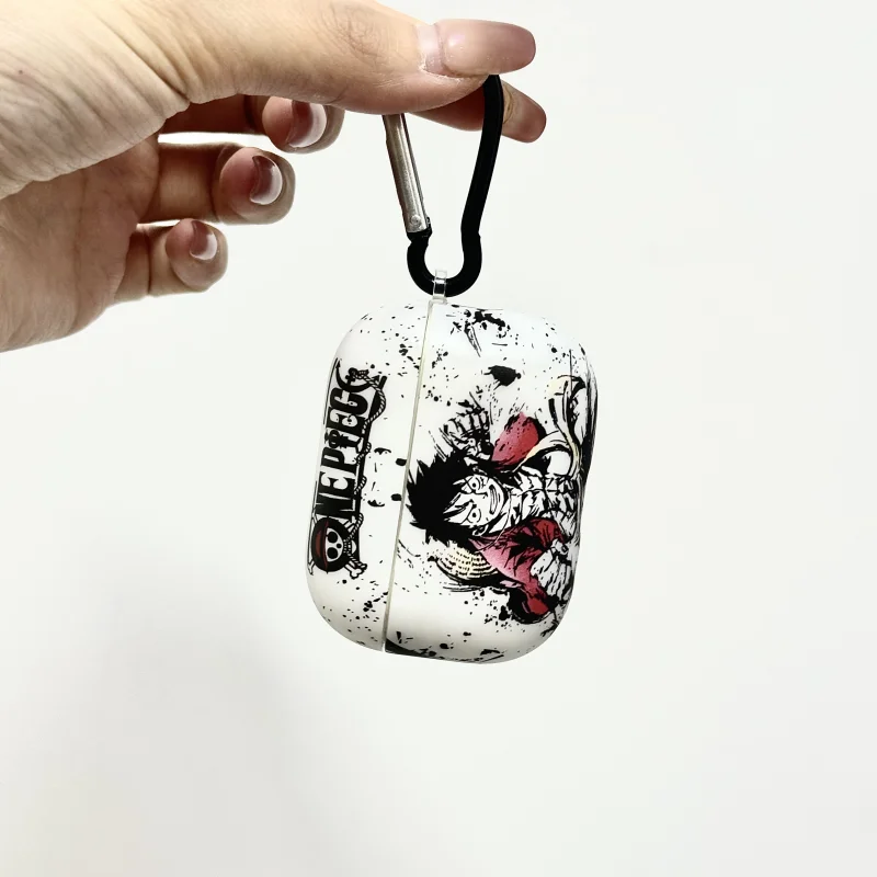 3D One Piece Luffy Model Earphone Case For Airpods 1 2 3 Pro Pro2 4 Pro3 Zoro Shanks Law ACE Hancock Bluetooth headset Cover view 5