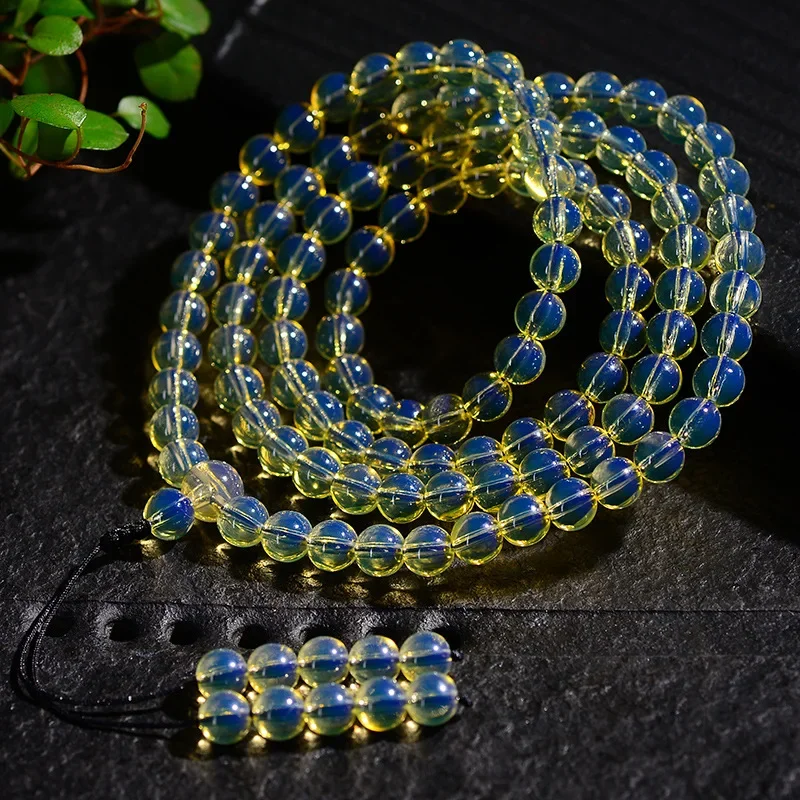 Genuine Baltic Amber Bracelet 108 Bead Mala Necklace Men Women Healing Gemstone Fine Jewelry Natural Amber Bracelets Bangle
