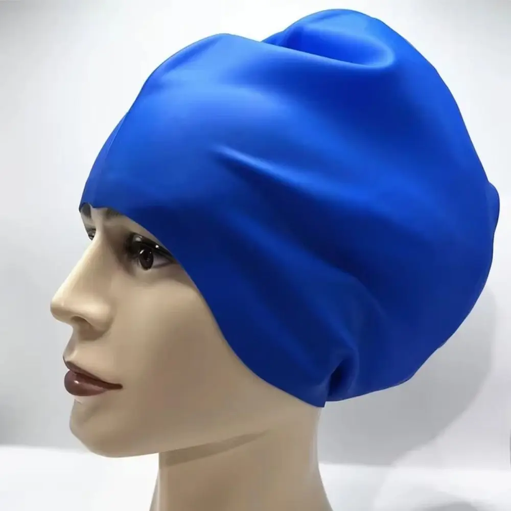 

Surfing Hat Elastic Silicone Swim Headgear Thicken Design Soft Waterproof Swim Cap 3D Fit Solid Color Snorkeling Cap Surfing