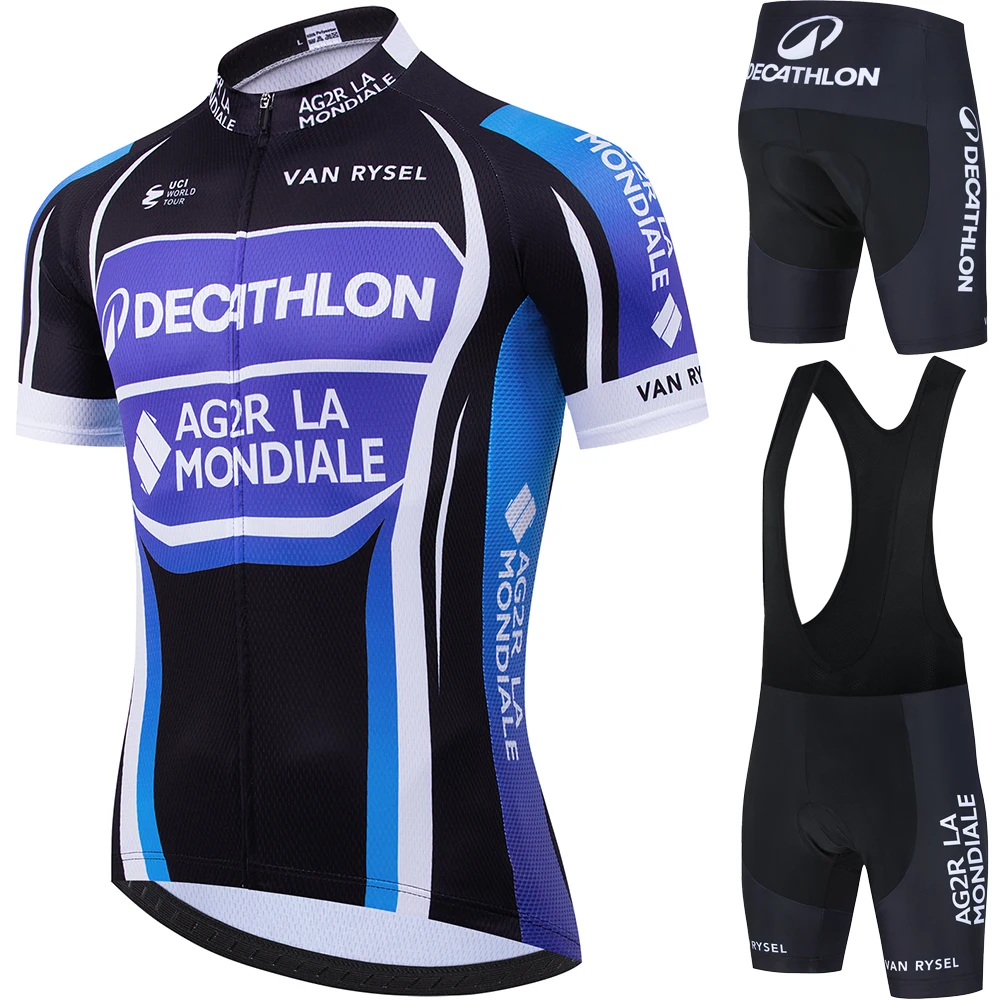 

Mtb Male Cycling Clothing Clothes Sportswear Ag2r Professional Shirt Shorts Man Sports Set Men's Bicycles Jersey 2025 Bib Pants